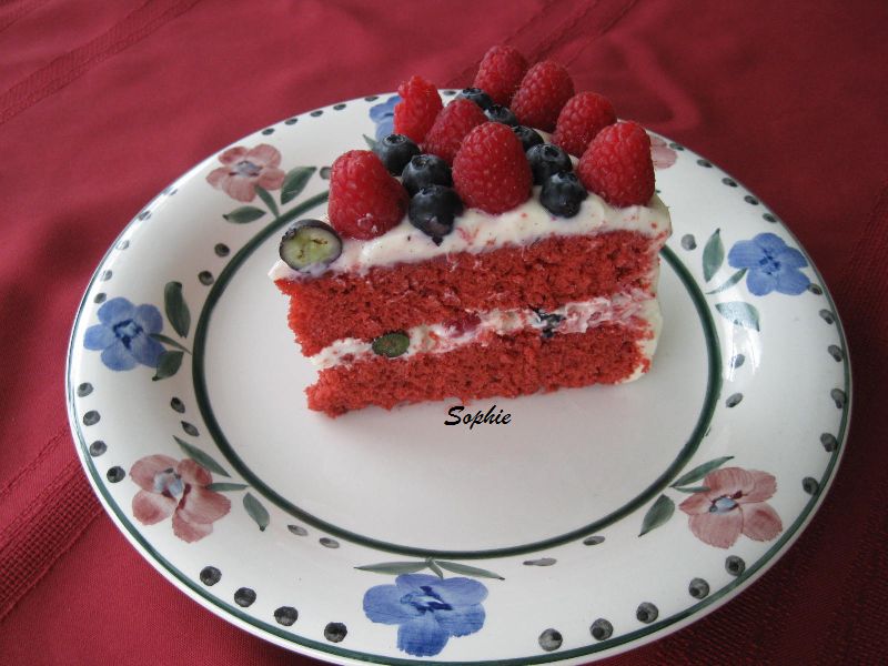 独立記念日のレッドベルベット ケーキのレシピ