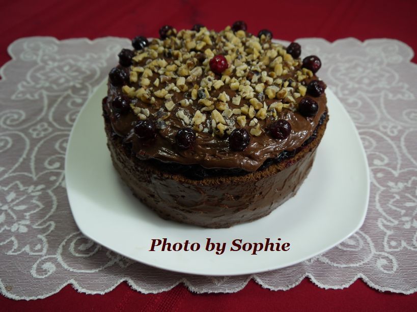 チョコレート クランベリー トライフルケーキのレシピ